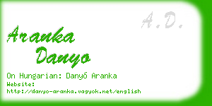 aranka danyo business card